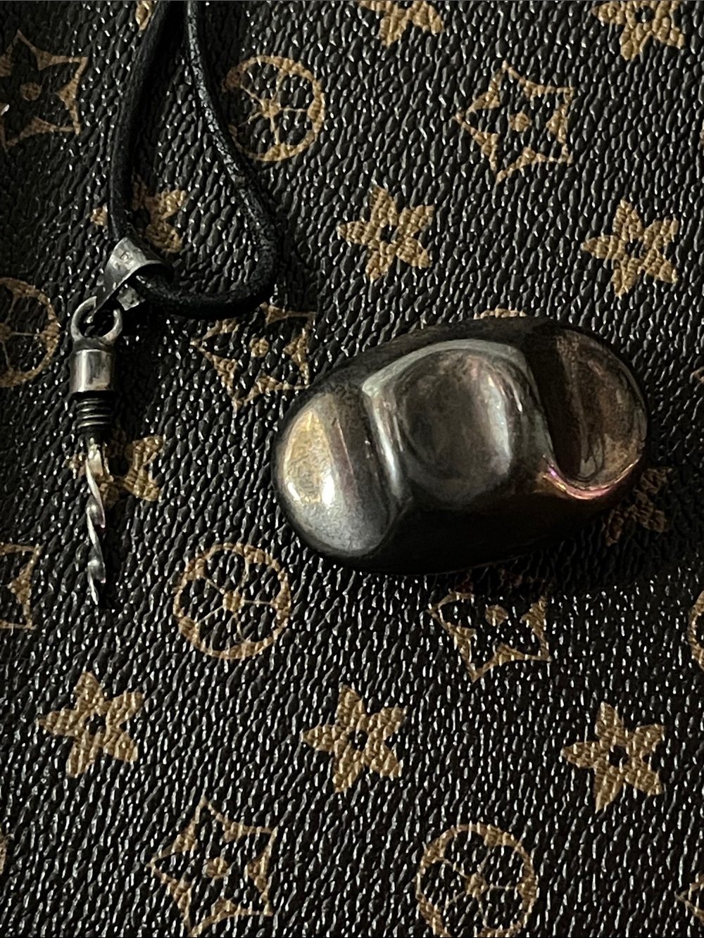 Antique Sterling Gourd Stash pendant